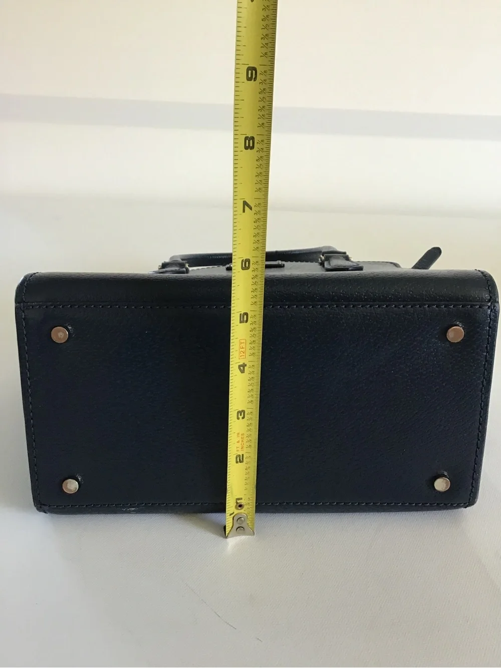 Kate Spade New York Dark Navy Pebbled Leather Small Satchel Crossbody Bag